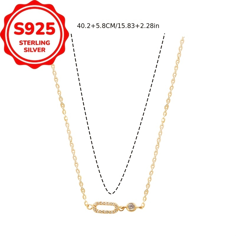 Women's S925 Sterling Silver Geometric Openwork Necklace — Adjustable Choker
